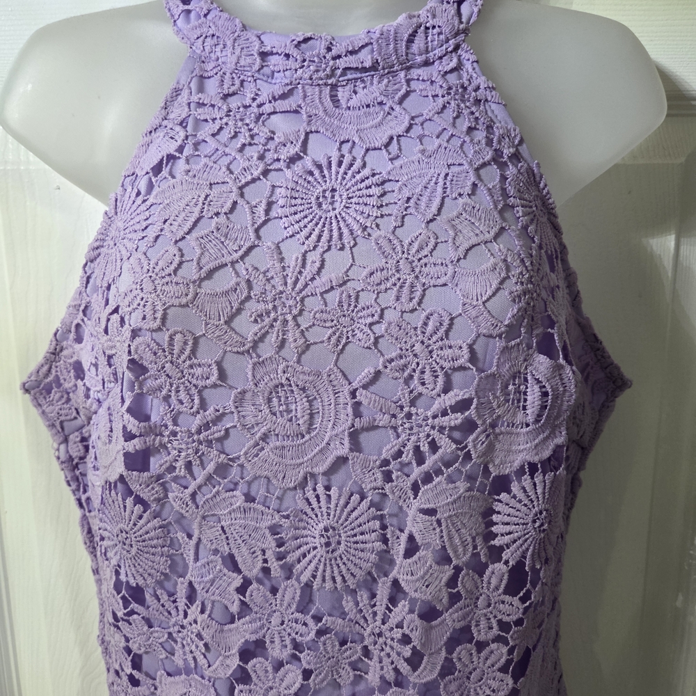 Lavender Lace Halter Top